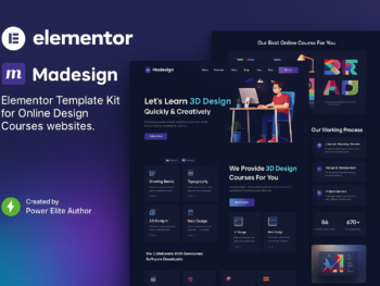 Madesign – Online Design Courses Elementor Template Kit download