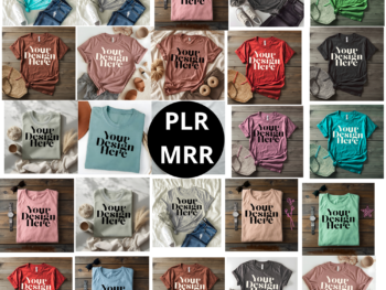155+ Premium T-Shirt Mockup Bundle – High Resolution 300 DPI POD Shirt Mockups with PLR + MRR Resell Rights