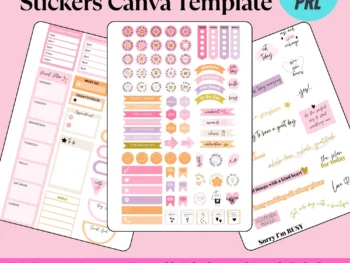135+ Canva Digital Planner Stickers – Editable PNG Sticker Pack for GoodNotes (PLR + Master Resell Rights Included)