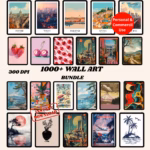 1000+ High-Resolution Printable Wall Art Collection | Commercial Use Digital Posters | Vintage, Modern & Abstract Prints | Instant Download 300 DPI